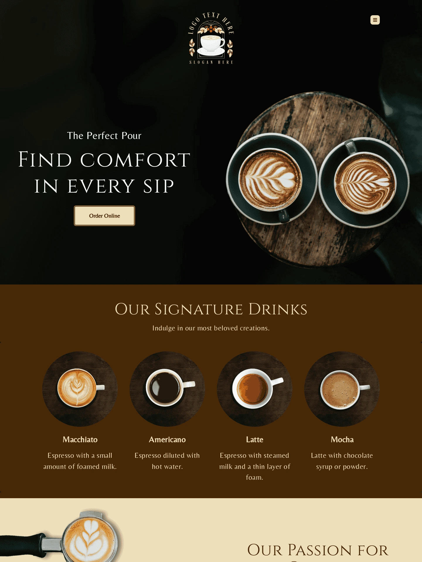 Signature Coffee Drinks